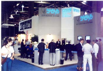 Attendees at combined Basys and Digital booth